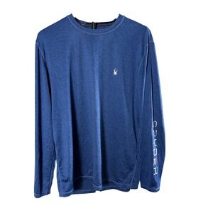 Spyder Swim Rash Guard Mens Blue Heather Long Sleeve UPF 50+ Sun Shirt XL